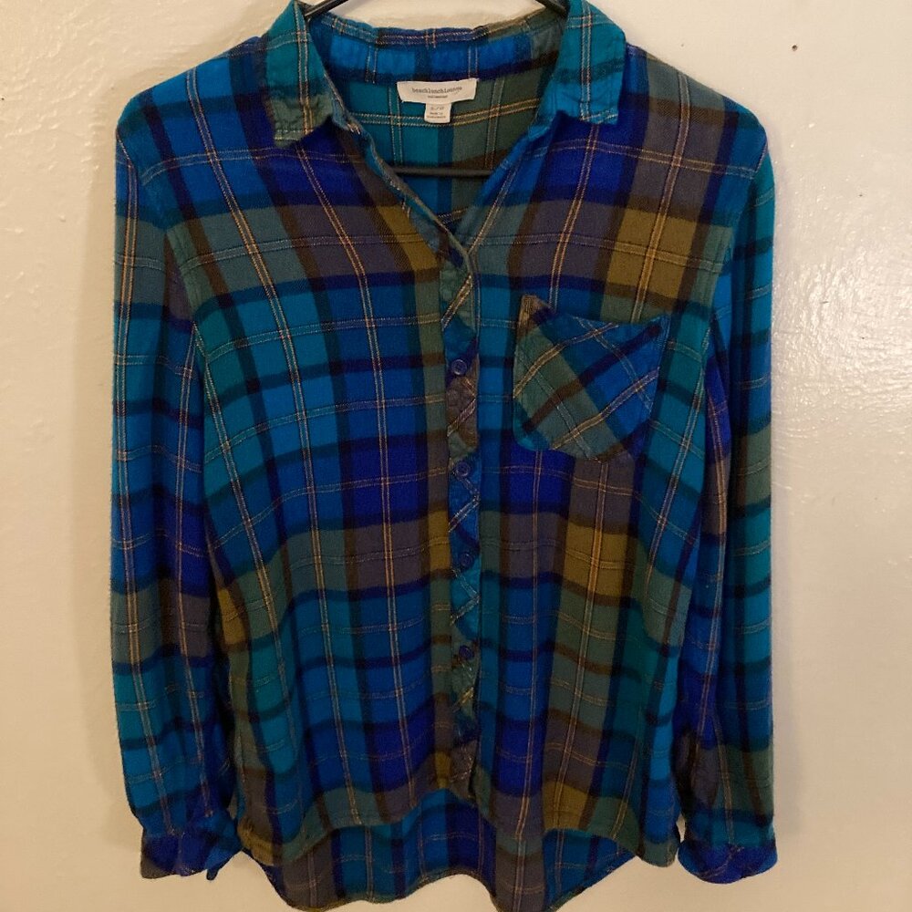 BeachLunchLounge Women's Long Sleeve Flannel Large